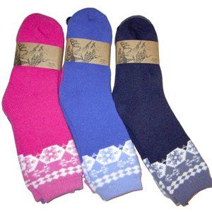 6 Pairs Womens Warm and Cozy Cabin Socks Shoe Size 5-9